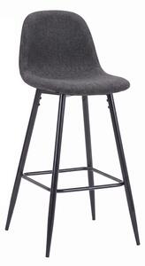 Scaun de bar Bella, Gri inchis, 41.5x49x108 cm