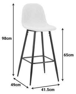 Scaun bar Bella, Bej, 41.5x49x98 cm
