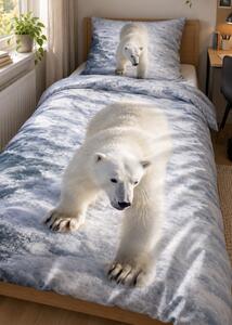 3d ágyneműhuzat Polar Bear mikroplüss 140x200 cm