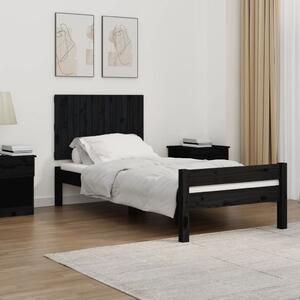 VidaXL fekete tömör fenyőfa fali fejtámla 95,5 x 3 x 60 cm