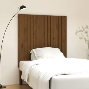 Mézbarna tömör fenyőfa fali fejtámla 108 x 3 x 110 cm