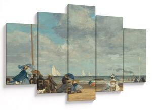 Kép - Eugène Boudin, Beach at Trouville, reprodukciók (150x105 cm)