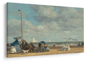 Kép - Eugène Boudin, Beach at Trouville, reprodukciók (90x60 cm)