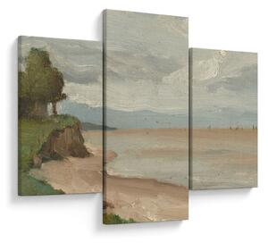 Kép - Jean-Baptiste-Camille Corot, Beach Near Etretat, reprodukciók (90x60 cm)