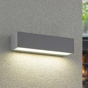 Arcchio LED kültéri falilámpa Lengo, 25 cm, 1 izzó, szürke, CCT, Alu / szürke / cink, Alumínium, Modern