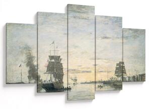 Kép - Eugène Boudin, Entrance to the Harbor, Le Havre, reprodukciók (150x105 cm)