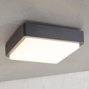Lindby LED kültéri mennyezeti lámpa Nermin, 22 cm, IP65, szögletes, szögletes