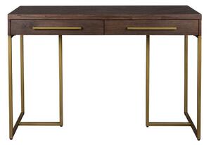 Sötét natúr színű konzolasztal akácfa dekorral 45x120 cm Class – Dutchbone