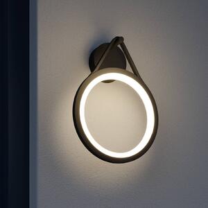 Lucande LED kültéri fali lámpa Mirco, 30 cm, fekete, IP65