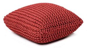 Piros kötött puff Knit – Bonami Essentials