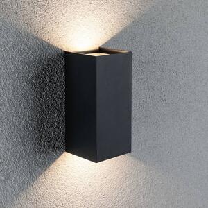 Paulmann LED kültéri falilámpa Flame, 22 cm, antracit, fel/le, Fekete, Alumínium, Modern
