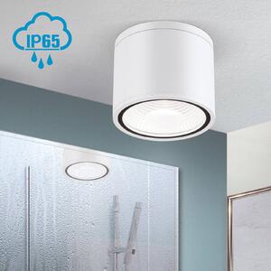 ORION LED mennyezeti spotlámpa Sputnik IP65 Ø 14,5 cm, Fehér / opál, Fürdőszoba, Alumínium, Modern