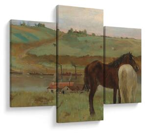 Kép - Edgar Degas, Horses in a Meadow, reprodukciók (90x60 cm)