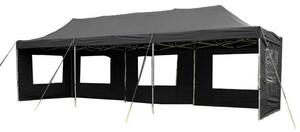 Összecsukható kerti sátor PROFI 3 x 9 m - fekete
