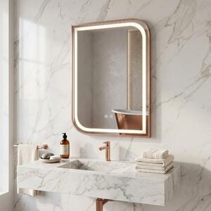LED Tükör ZONE 80x60 BRUSH ROSE GOLD