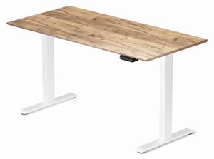 Elektromosan állítható magasságú íróasztal 138x67cm Craft tölgy / fehér | LVN System Control Flex+