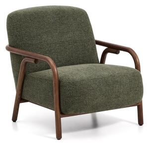 Sötétzöld zsenília fotel Sylo – Kave Home