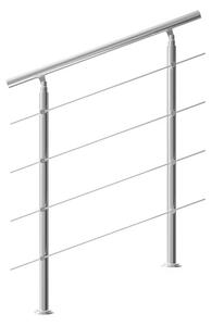 Deuba Lépcsőkorlát 4 merevítővel - 100 cm