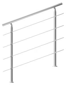 Deuba Lépcsőkorlát 4 merevítővel - 120 cm