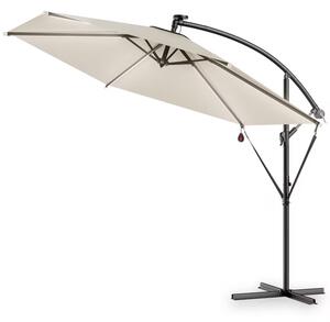 Deuba LED napernyő Mali Ø330 cm - krémszínű