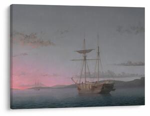 Kép - Fitz Henry Lane, Lumber Schooners at Evening on Penobscot Bay, reprodukciók (70x50 cm)