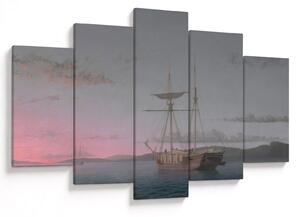 Kép - Fitz Henry Lane, Lumber Schooners at Evening on Penobscot Bay, reprodukciók (150x105 cm)