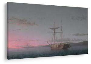 Kép - Fitz Henry Lane, Lumber Schooners at Evening on Penobscot Bay, reprodukciók (90x60 cm)