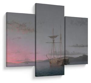 Kép - Fitz Henry Lane, Lumber Schooners at Evening on Penobscot Bay, reprodukciók (90x60 cm)