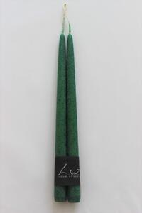 Zöld kónikus gyertya SMARAGD GREEN 2db 30cm