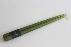 Zöld kónikus gyertya XXL 2db 40cm