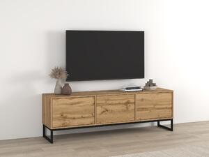 TV-állvány Maravio 102, Laminált forgácslap, 50x157x37cm, Wotan tölgy