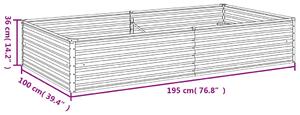 VidaXL corten acél kerti magaságyás 195x100x36 cm