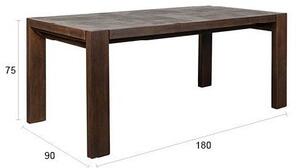 Tömörfa étkezőasztal 90x180 cm Bruneau – Dutchbone