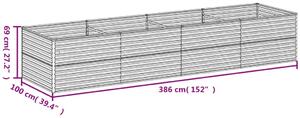 VidaXL corten acél kerti magaságyás 386x100x69 cm
