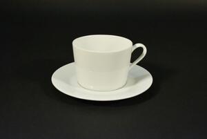Fehér porcelán teás csésze +alj 400 ml