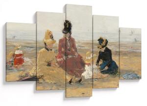Kép - Eugène Boudin, On the Beach, Trouville, reprodukciók (150x105 cm)