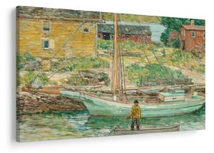Kép - Childe Hassam, Oyster Sloop, Cos Cob, reprodukciók (90x60 cm)