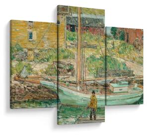 Kép - Childe Hassam, Oyster Sloop, Cos Cob, reprodukciók (90x60 cm)