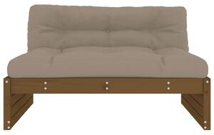 VidaXL mézbarna tömör fenyőfa középső kanapé 120 x 80 cm