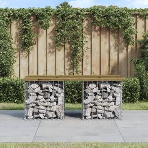 VidaXL impregnált fenyőfa gabion kerti pad 103 x 44 x 42 cm