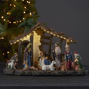 Nativity LED deco lámpa, elemes, 37 cm