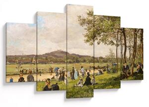 Kép - French 19th Century, Race Course at Longchamps, reprodukciók (150x105 cm)