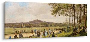 Kép - French 19th Century, Race Course at Longchamps, reprodukciók (120x50 cm)