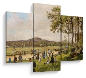 Kép - French 19th Century, Race Course at Longchamps, reprodukciók (90x60 cm)