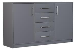 Komód Cavmero 109, Laminált forgácslap, 84x140x40cm, Antracit