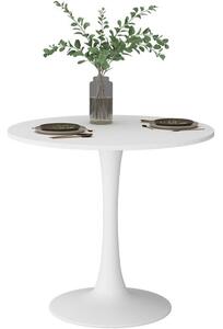 Vicco Carl fehér kerek étkezőasztal – 80 cm