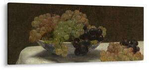 Kép - Henri Fantin-Latour, Still Life with Grapes and a Carnation, reprodukciók (120x50 cm)