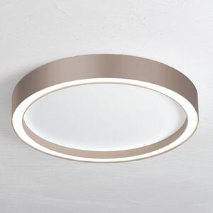 BOPP Bopp Aura LED mennyezeti világítás, átmérő 55 cm, fehér/szürkésbarna, dimmelhető, Barna / rozsda, Nappali / Étkező, Alumínium, Modern