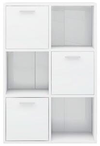VidaXL magasfényű fehér forgácslap tárolószekrény 60 x 29,5 x 90 cm