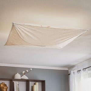 FLOS mennyezeti lámpa Ariette 80 cm, dimmelhető, Fehér / opál, Nappali / Étkező, Textil / szövet / selyem, Dizájn
